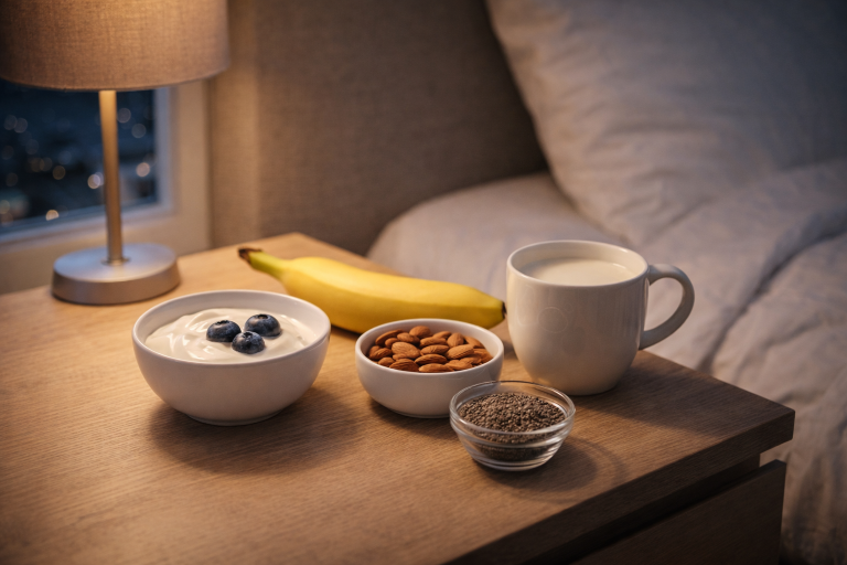 healthy foods like yogurt almonds banana and milk that help burn fat while sleeping naturally