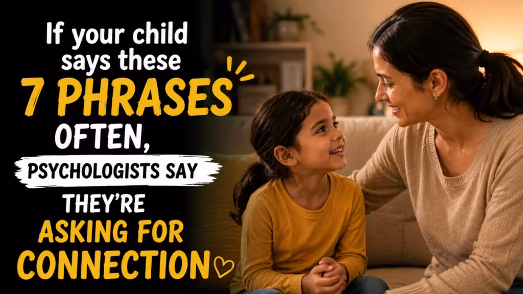 If your child says these 7 phrases often, psychologists say they’re asking for connection