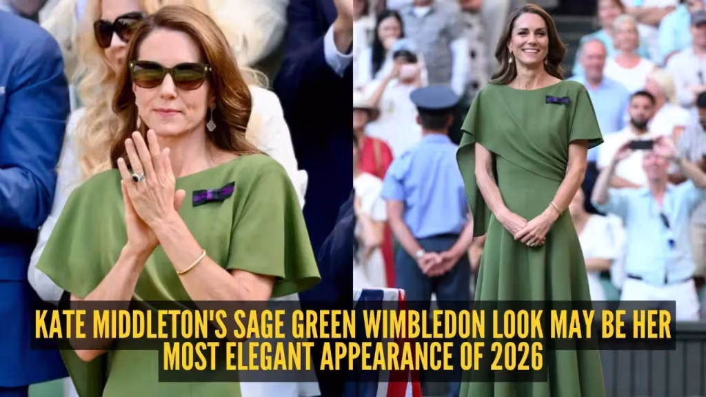 Kate Middleton saved her best Wimbledon look for last in a stunning sage green dress